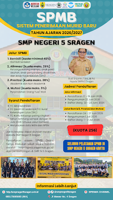 Informasi SPMB SMP Negeri 5 Sragen 2026